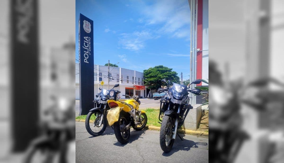 Moto foi apreendida