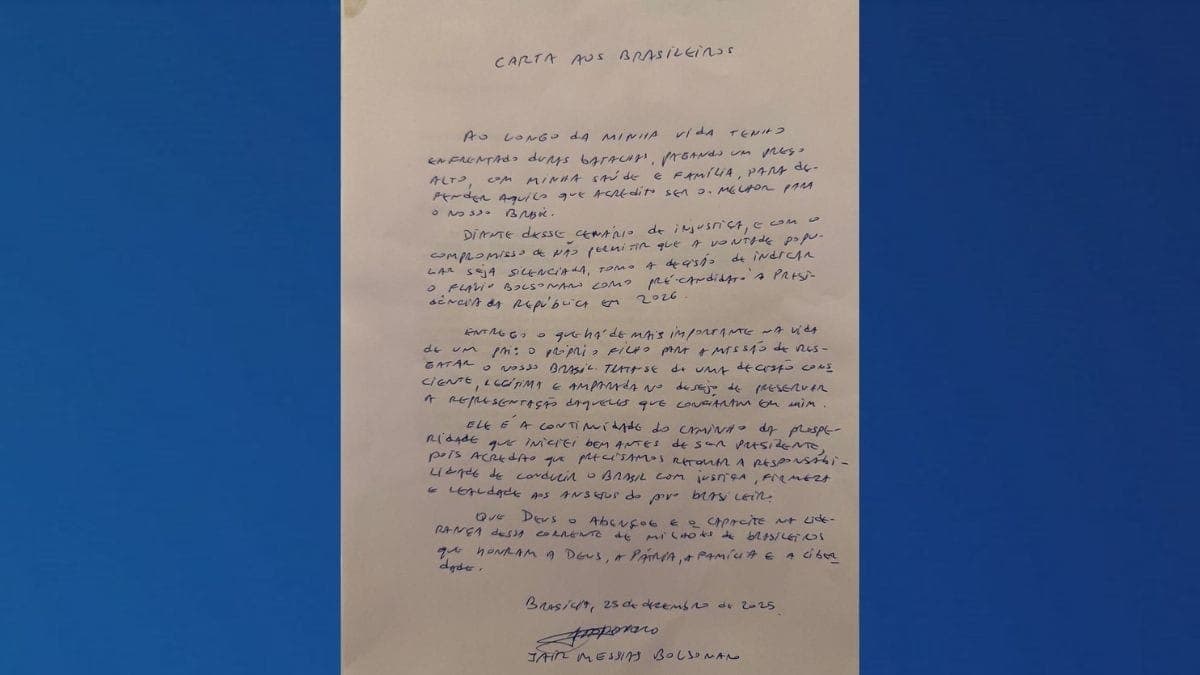 Carta de Bolsonaro