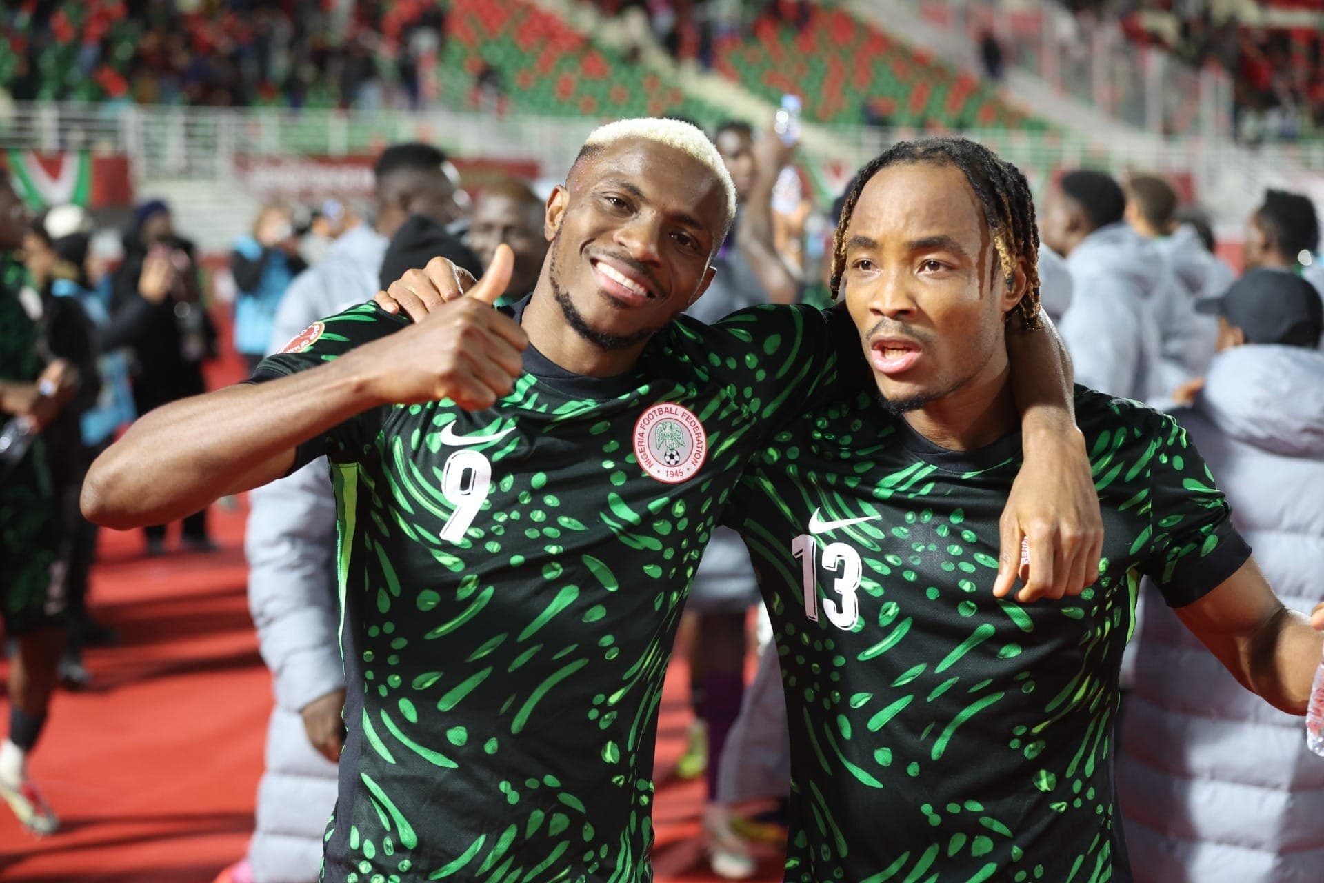 Osimhen e Bruno, jogadores da Nigéria