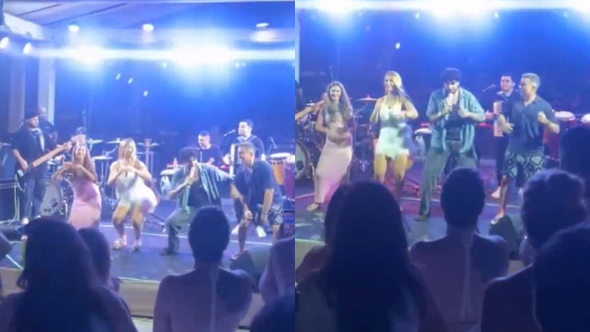 Virginia dança com Luciano Huck e Nattan