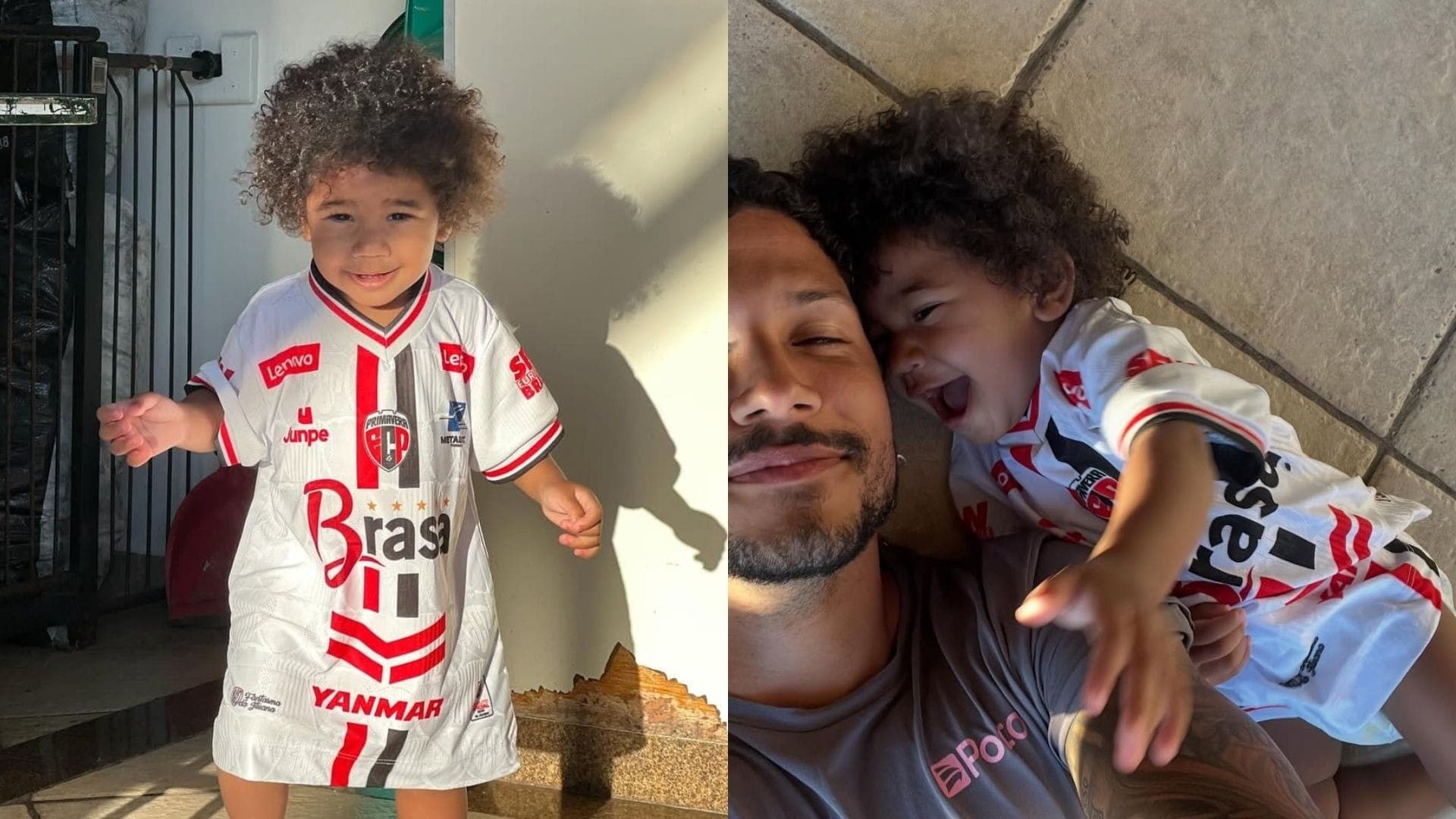 Yuri Lima com Nala, filha dele com Iza