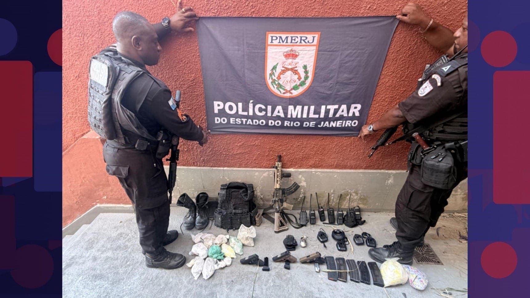 Material apreendido em operação