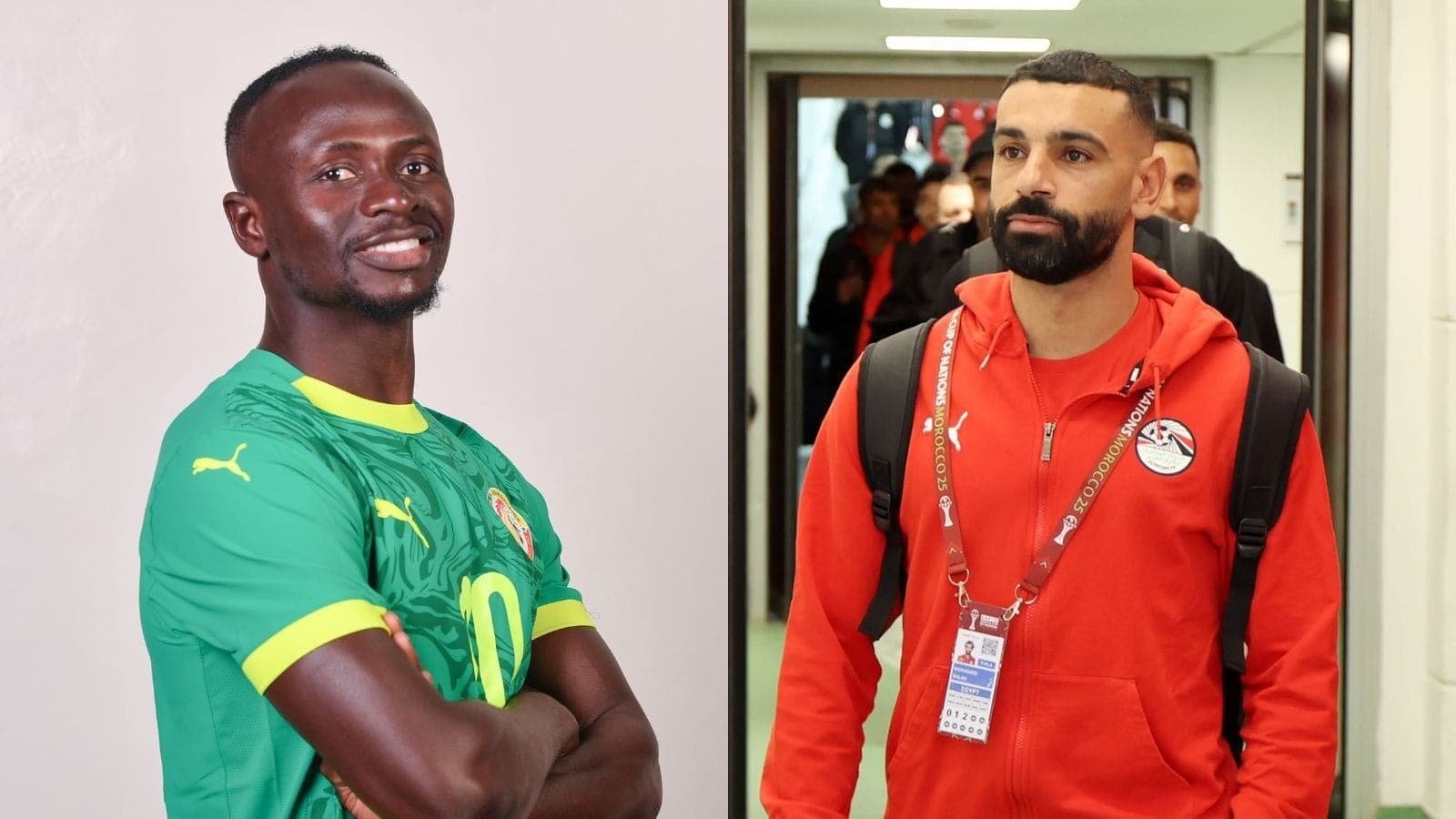 Sadio Mané, de Senegal, e Mohamed Salah, do Egito