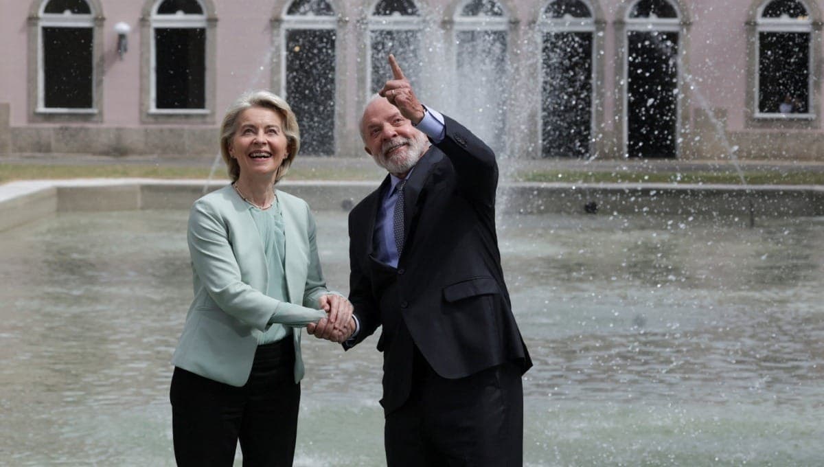 Lula e Ursula von der Leyen no Rio de Janeiro