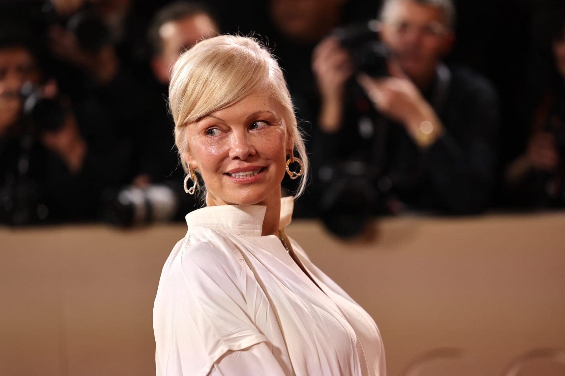 Pamela Anderson no Globo de Ouro