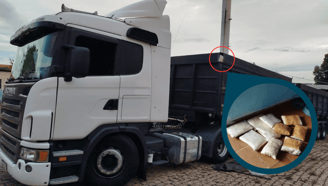 A droga estava camuflada 