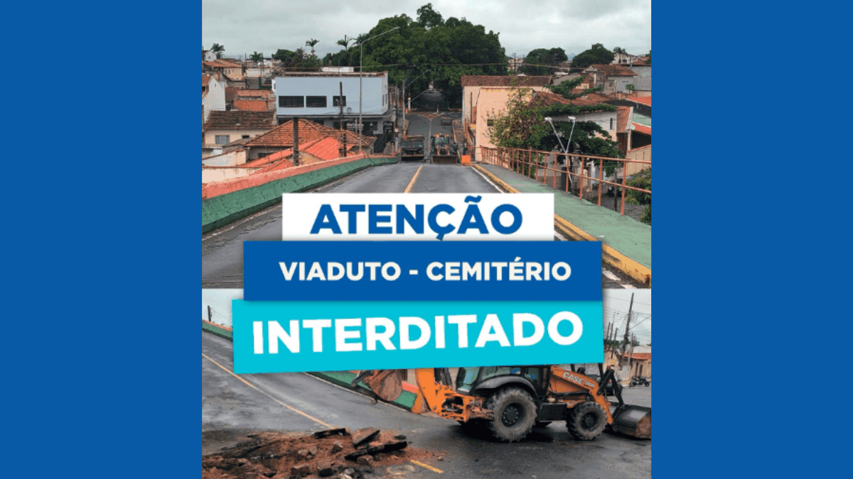 Viaduto do cemitério em Lorena é interditado para obras