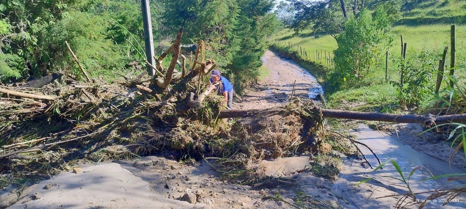 Natividade da Serra registra alagamentos em estradas rurais após chuvas