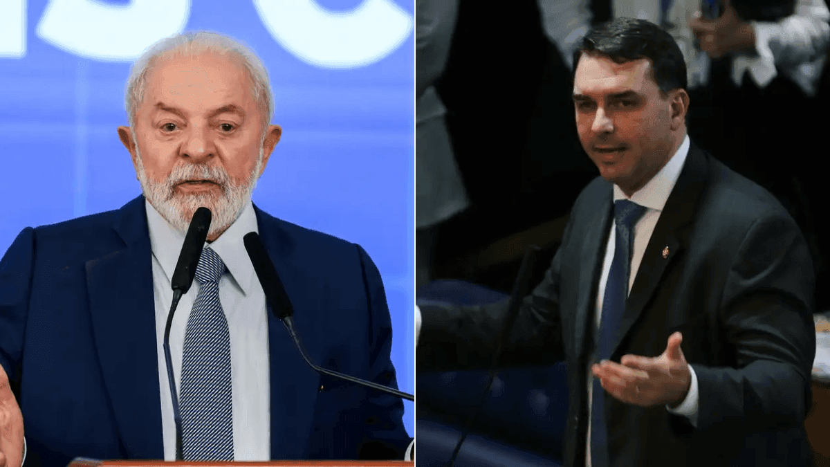 Lula e Flávio Bolsonaro