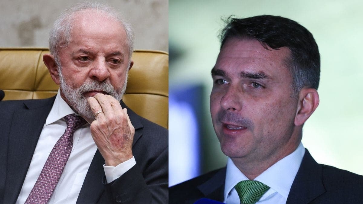 Lula e Flávio Bolsonaro