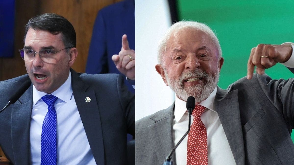 Flávio Bolsonaro e Lula
