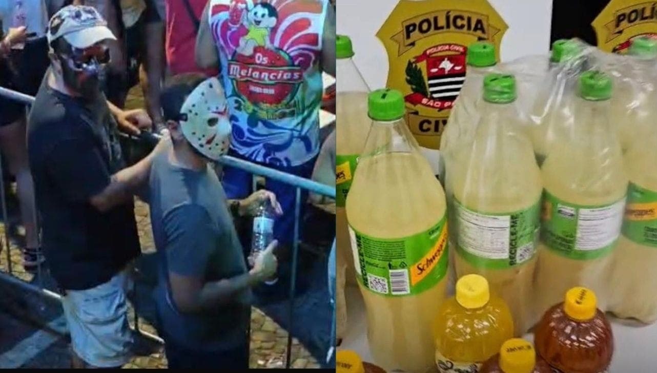Policiais disfarçados e bebidas apreendidas 