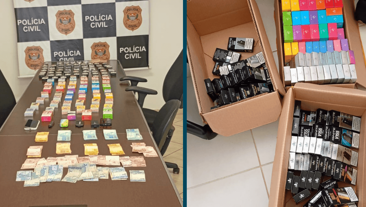 Foram apreendidos 109 "vapes"