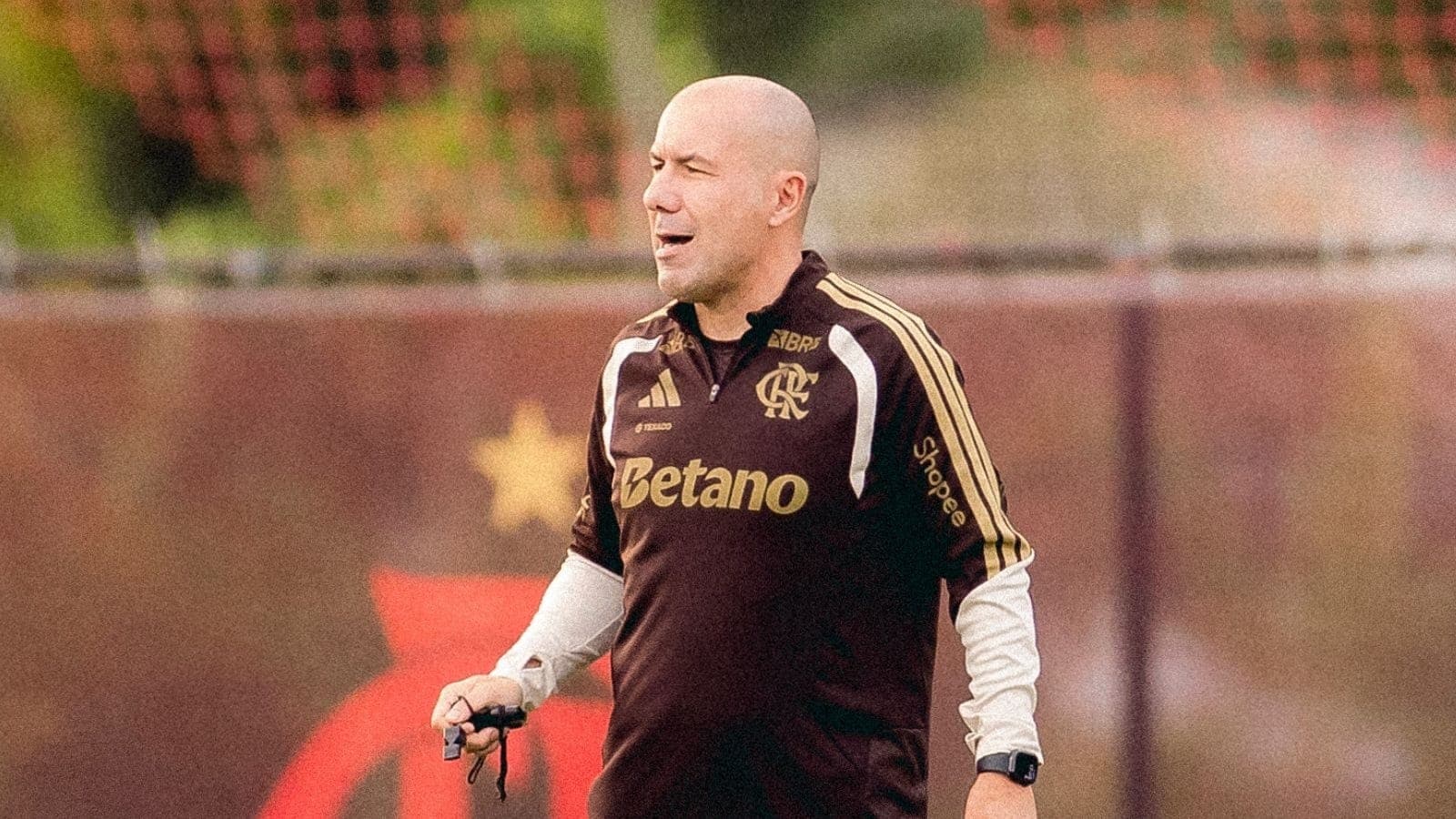 Leonardo Jardim, durante treino do Flamengo