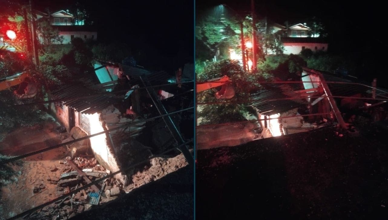 Deslizamento em Serra Negra