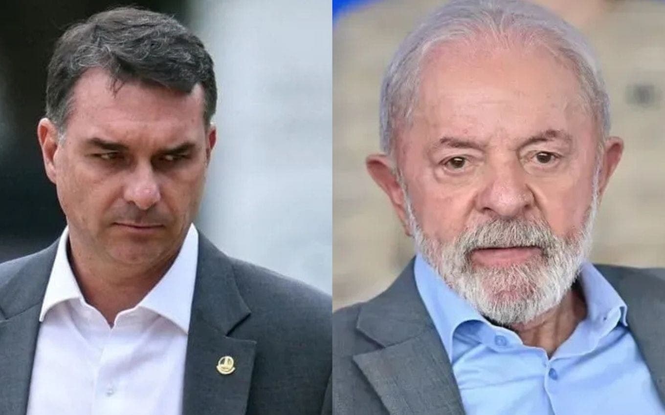 Flávio Bolsonaro e Lula