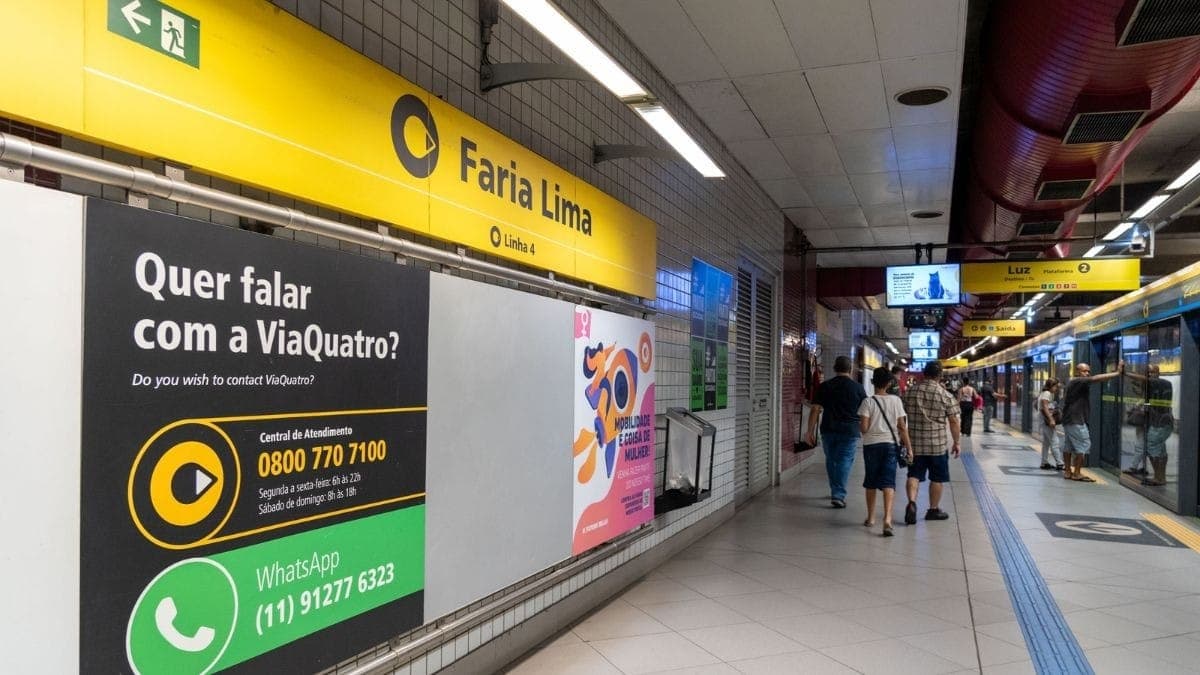 Estação Faria Lima, da Linha 4-Amarela