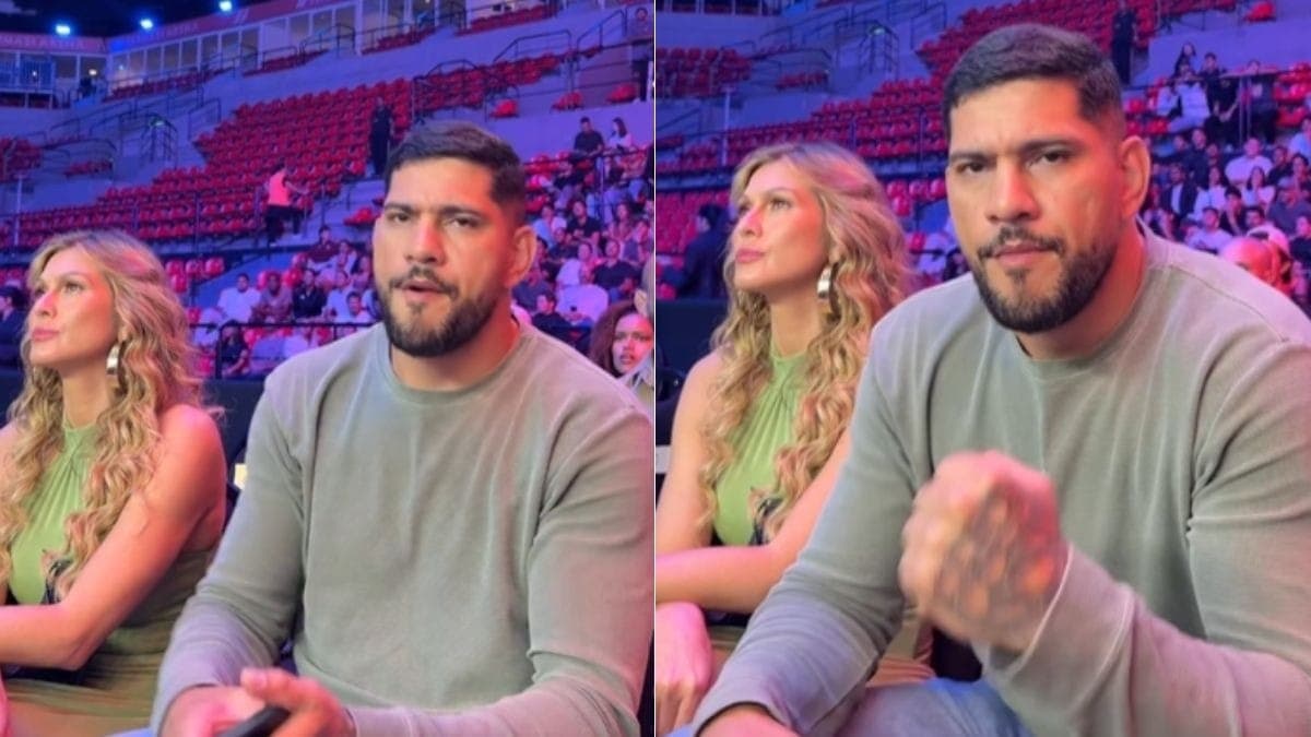 Alex Poatan e Lívia Andrade em evento de MMA