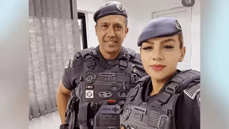 Tentente Geraldo Neto e PM Gisele