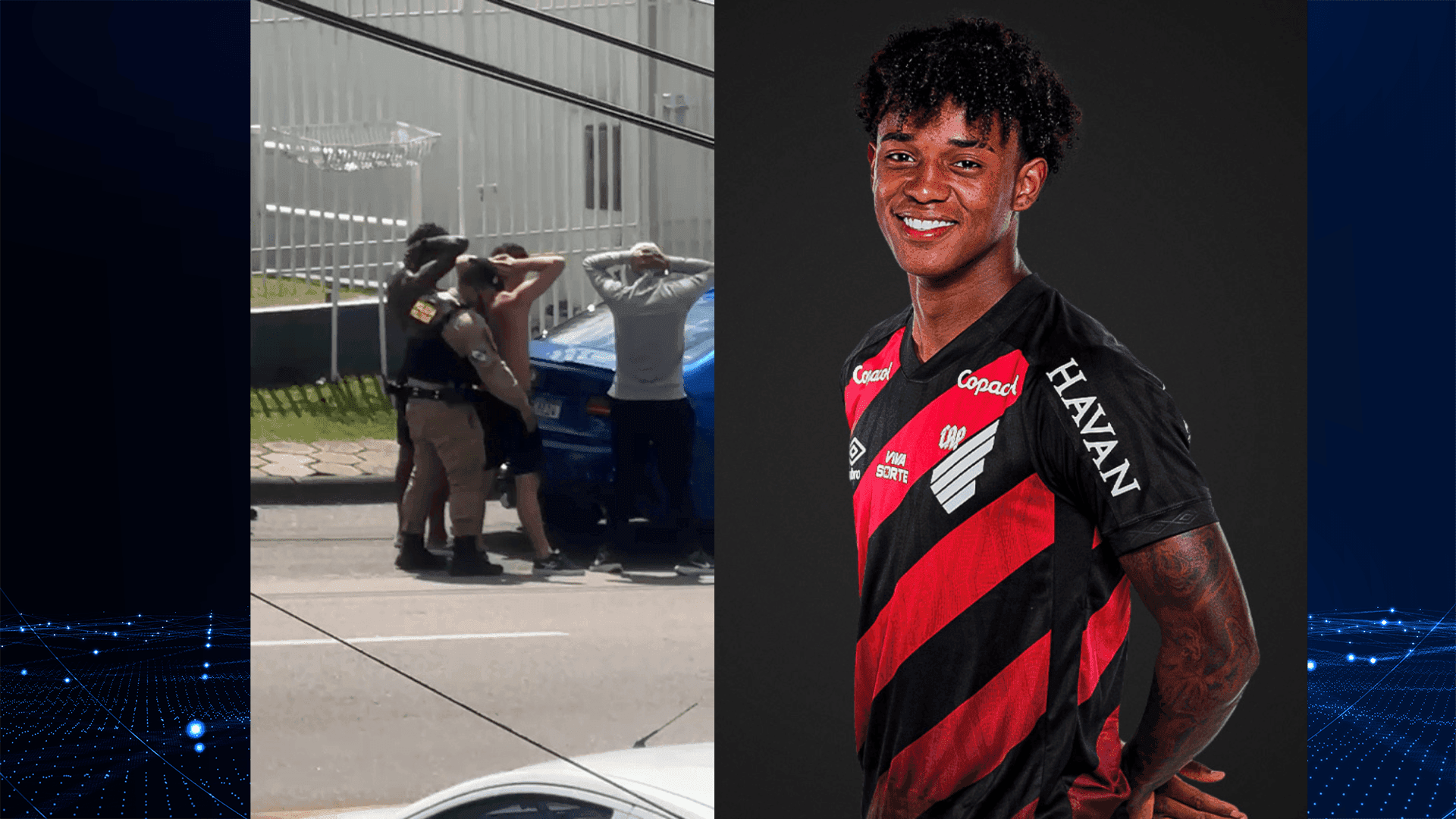 Jogador foi abordado pela PM