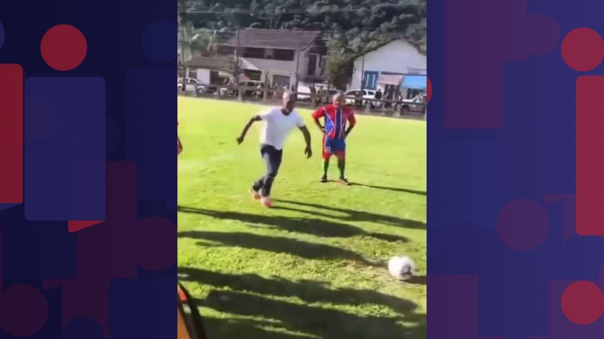 Romário batendo pênalti em Lumiar