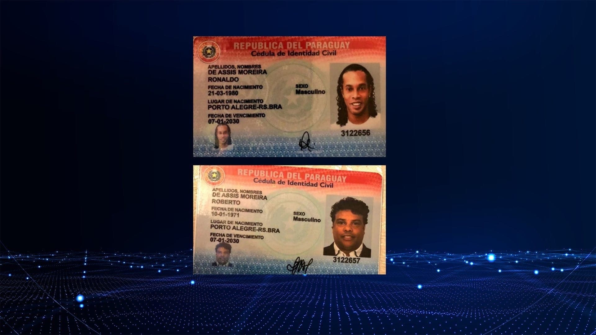 Passaportes de Ronaldinho e Assis aprendidos 