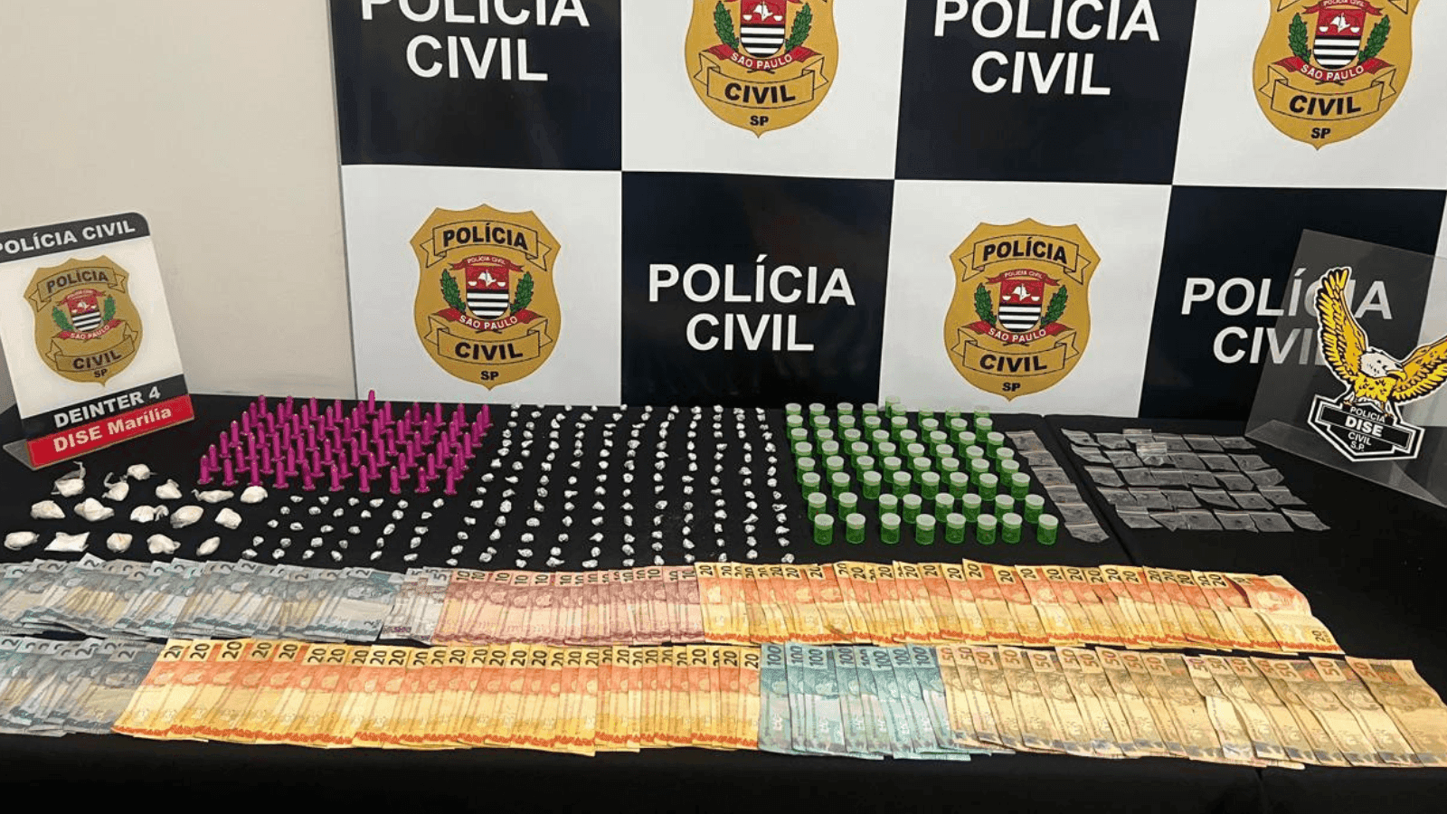 A abordagem e apreensão foi na cidade de Marília