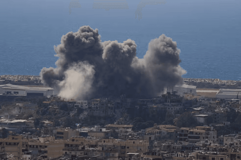 Bombardeio israelense no Beirute