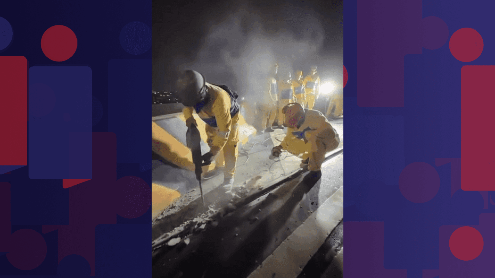 Obra da prefeitura na Linha Vermelha