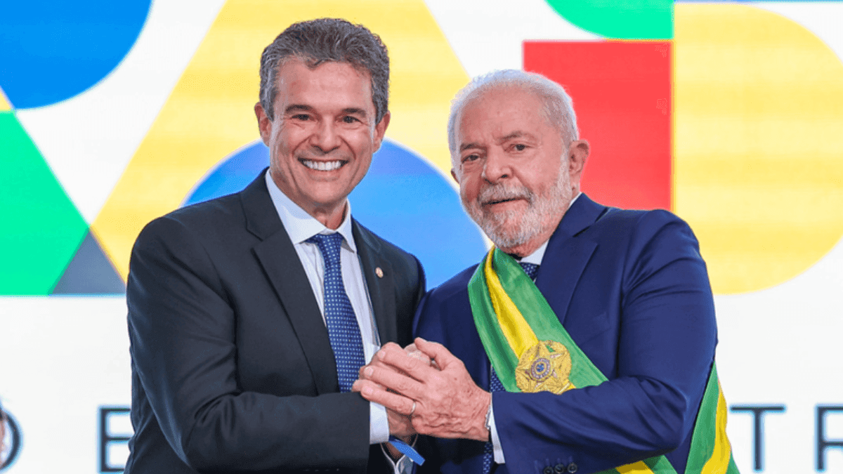André de Paula, na posse, como ministro da agricultura