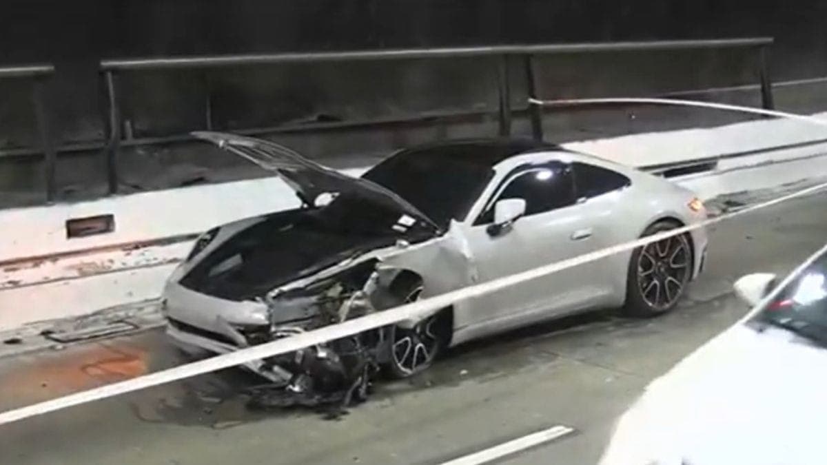Porsche envolvida no acidente