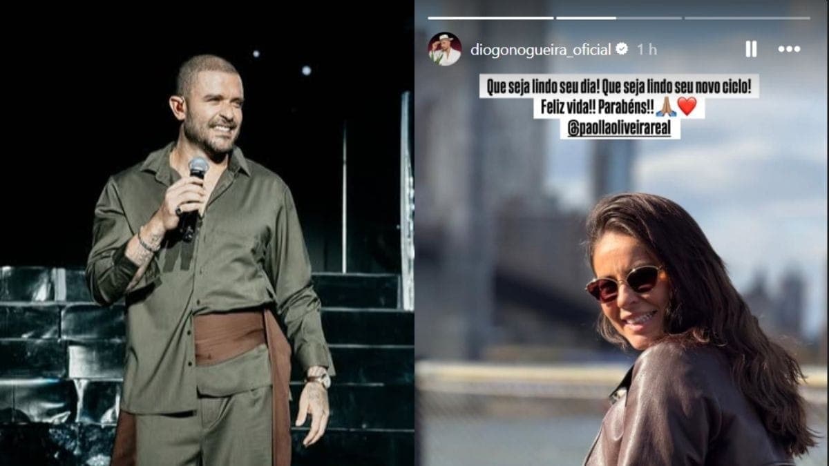 Diogo Nogueira parabenizou a ex