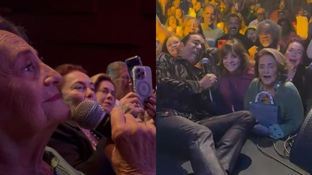 Lucinha Araújo foi ao show com Gloria Perez
