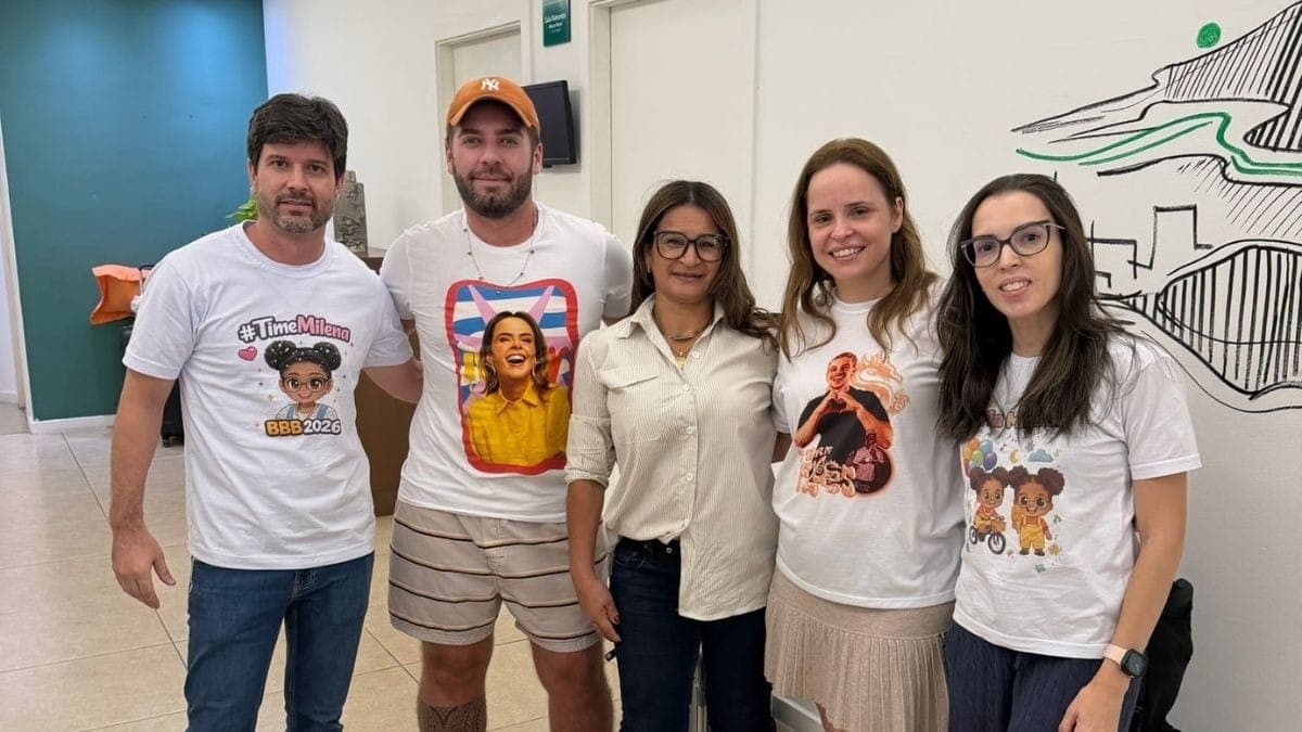 Sérgio Tristão com mãe de Milena e Juliano Floss