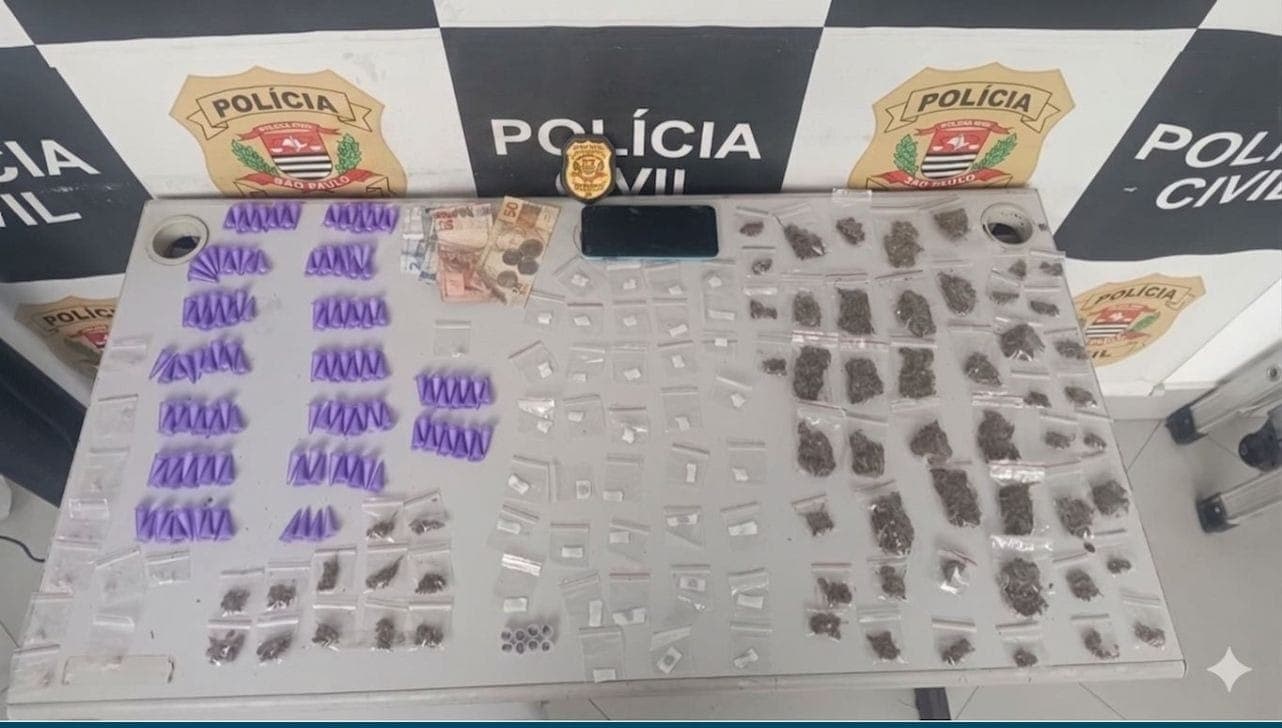 Drogas apreendidas pela Polícia Civil