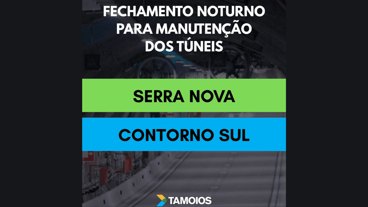 Fechamento dos Túneis para manutenção