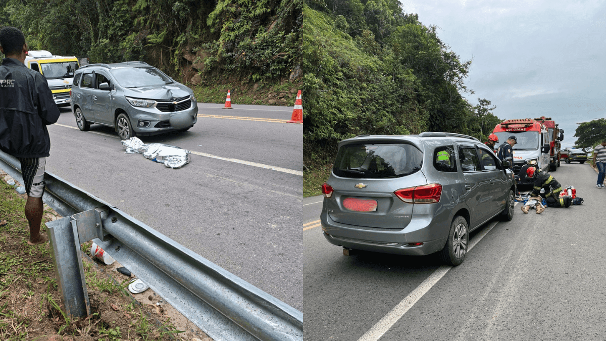 Acidente no km 55 da Rio Santos, em Ubatbua