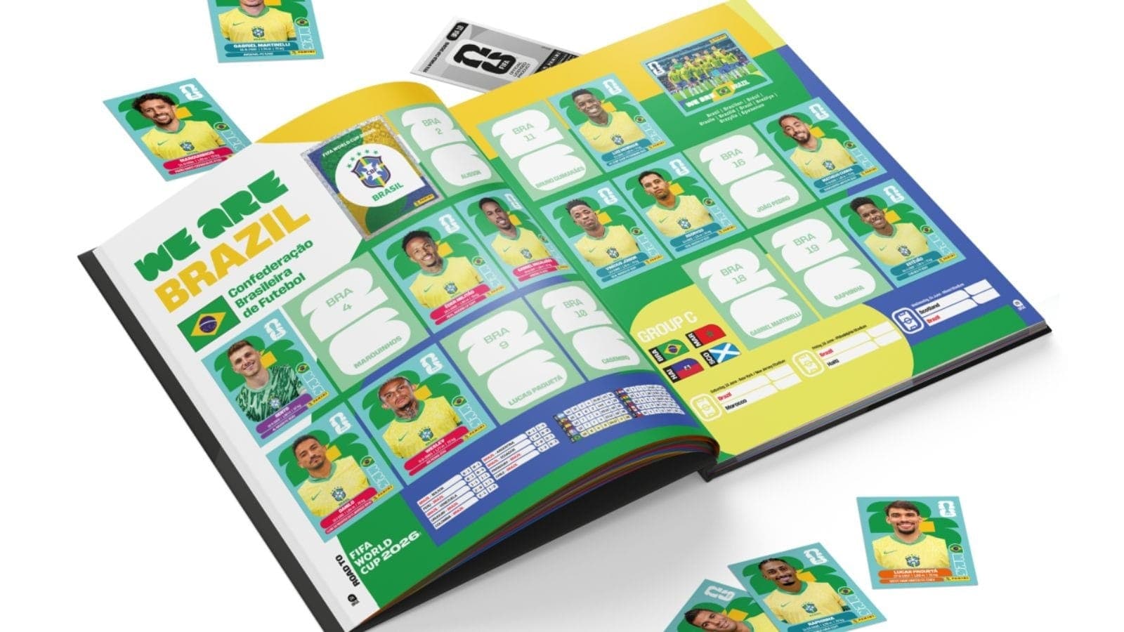 Páginas do Brasil no álbum da Copa
