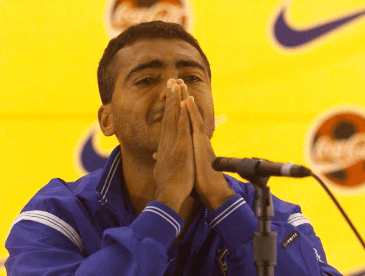 Romário chorou ao falar sobre o corte em 98
