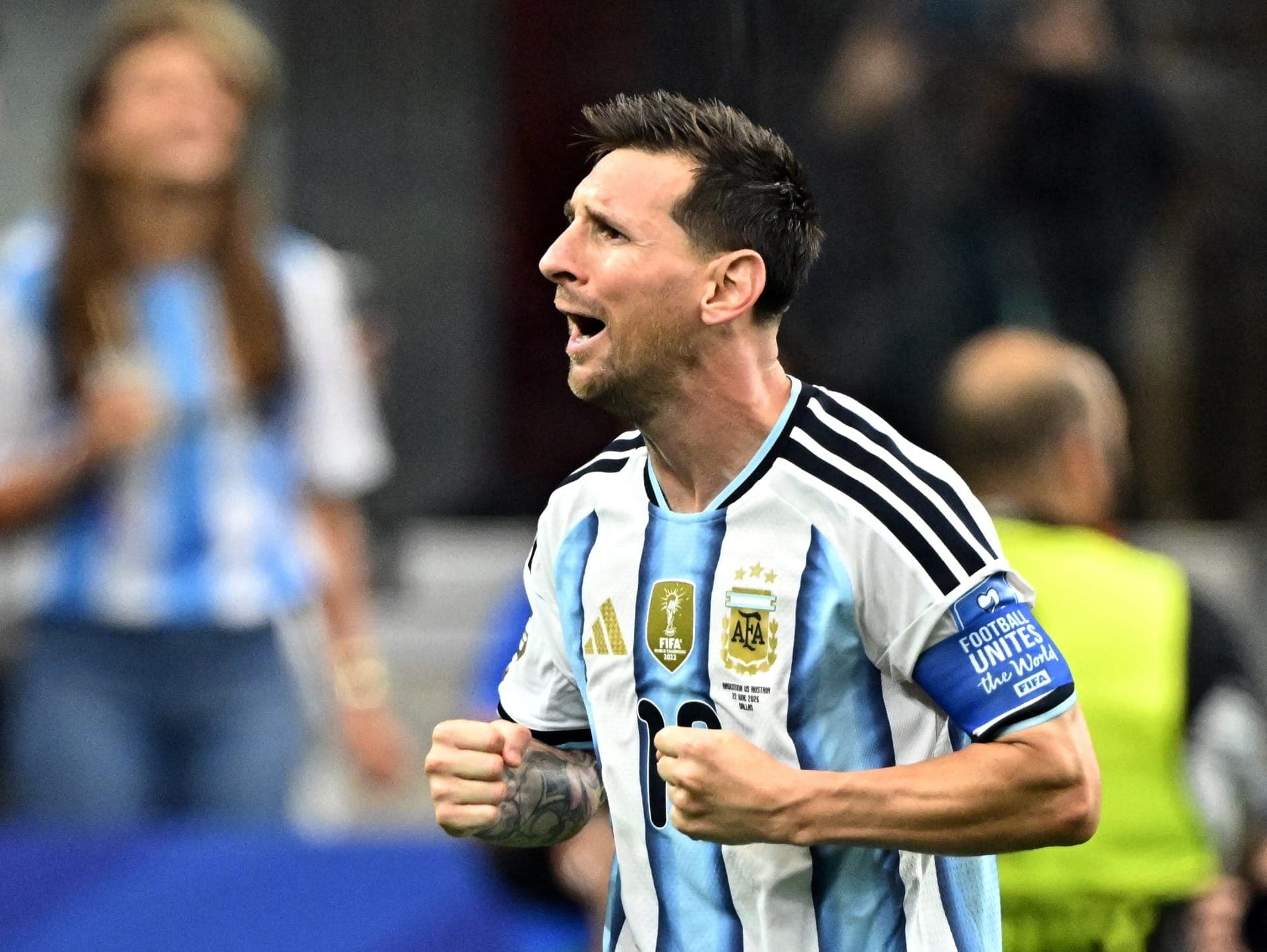 Messi, atacante da Argentina