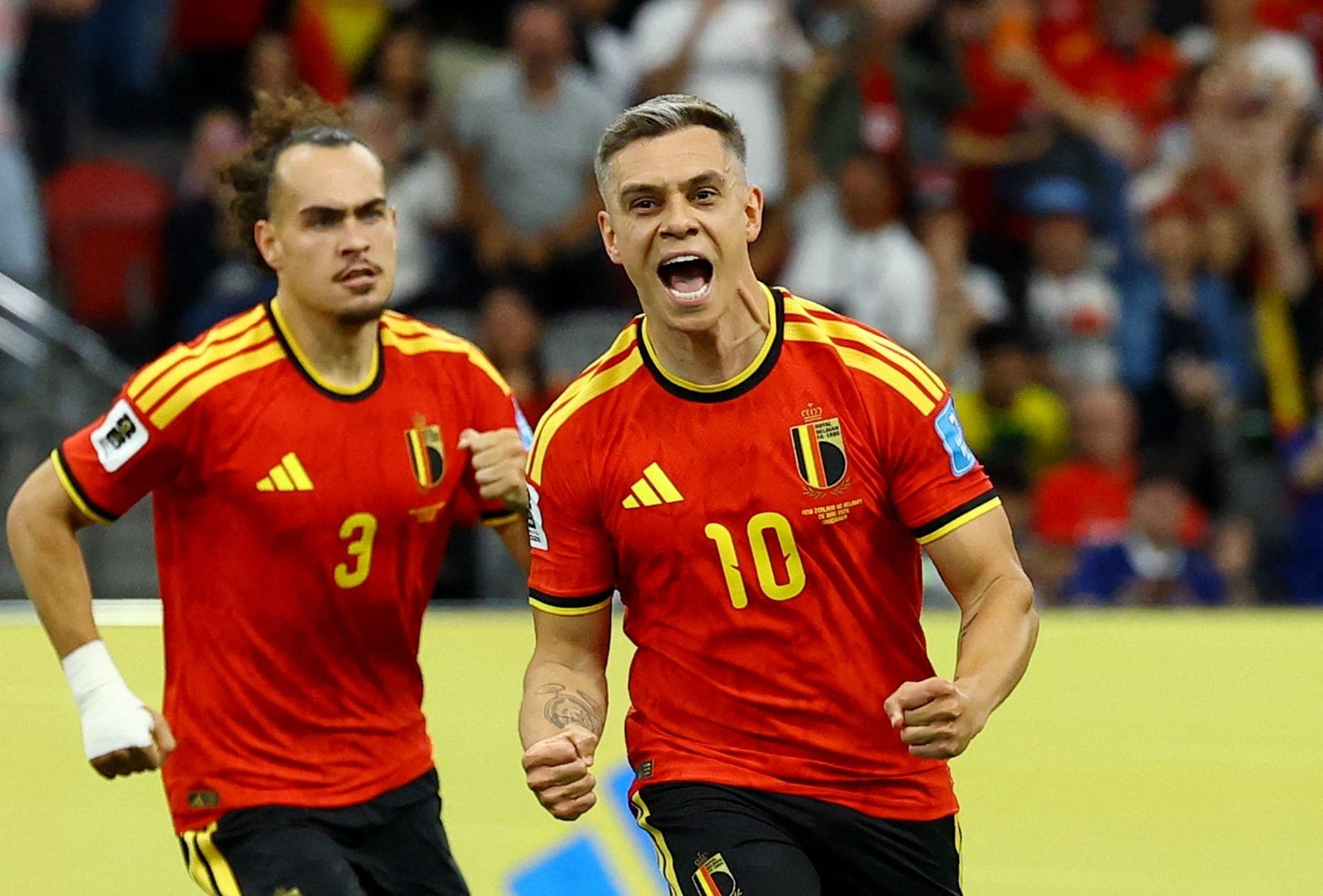 Trossard marcou o primeiro da Bélgica no jogo