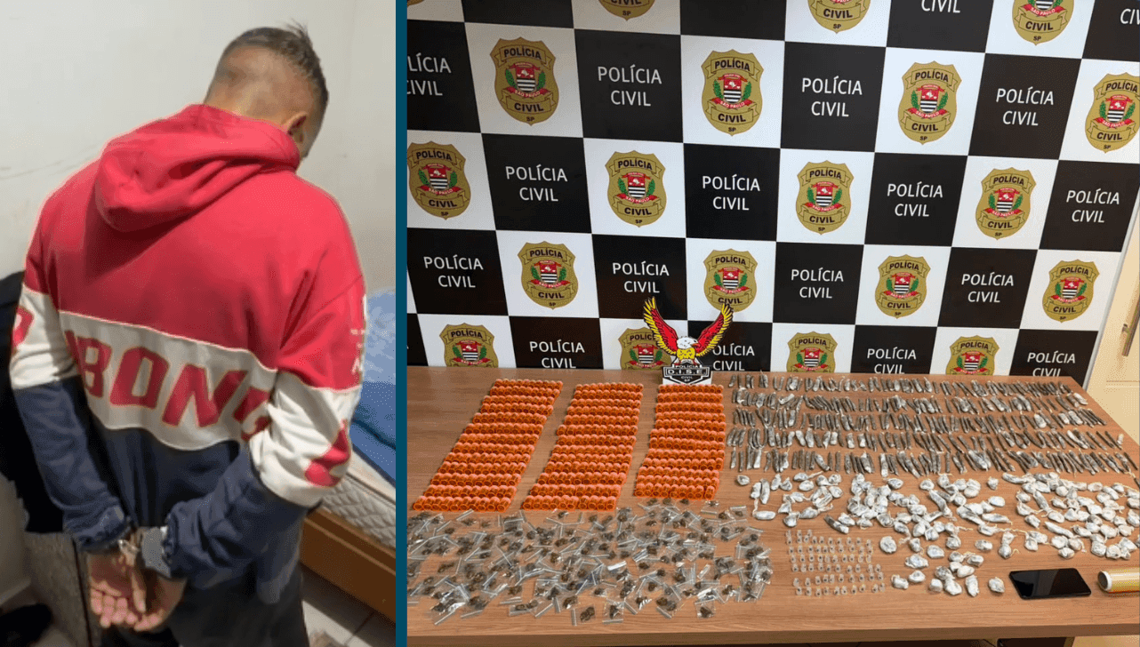 Homem foi preso por tráfico de drogas 