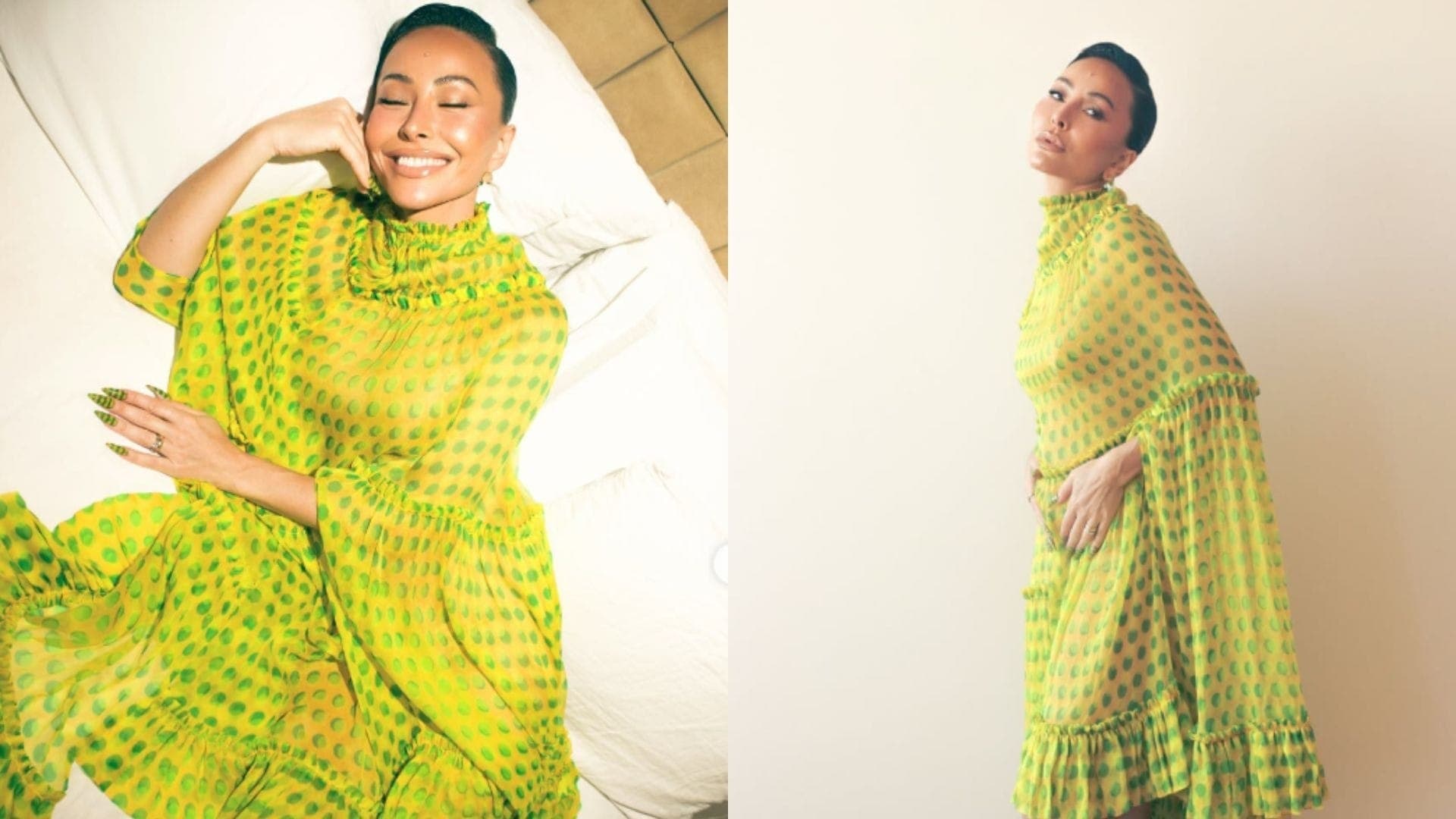 Sabrina Sato torce pelo Brasil