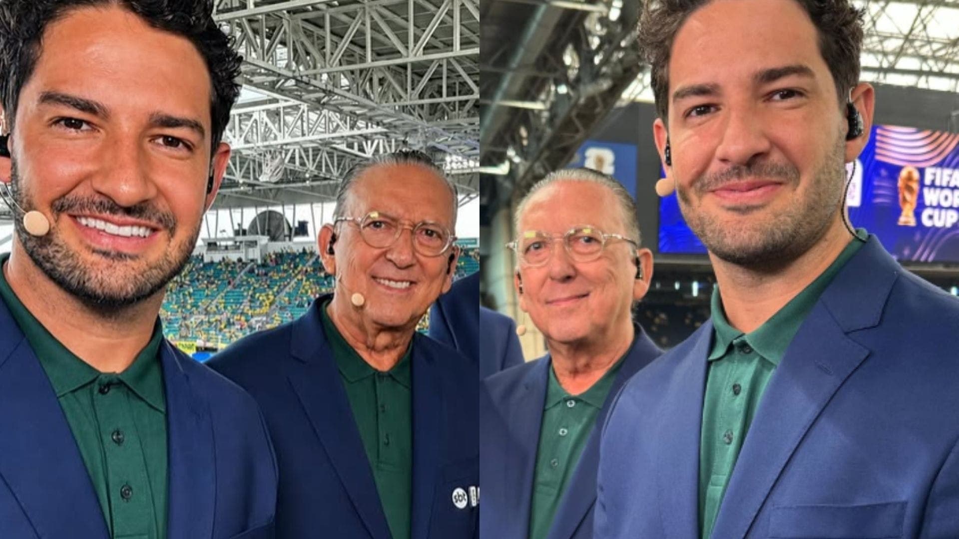 Galvão e Pato dividem cabine de transmissão