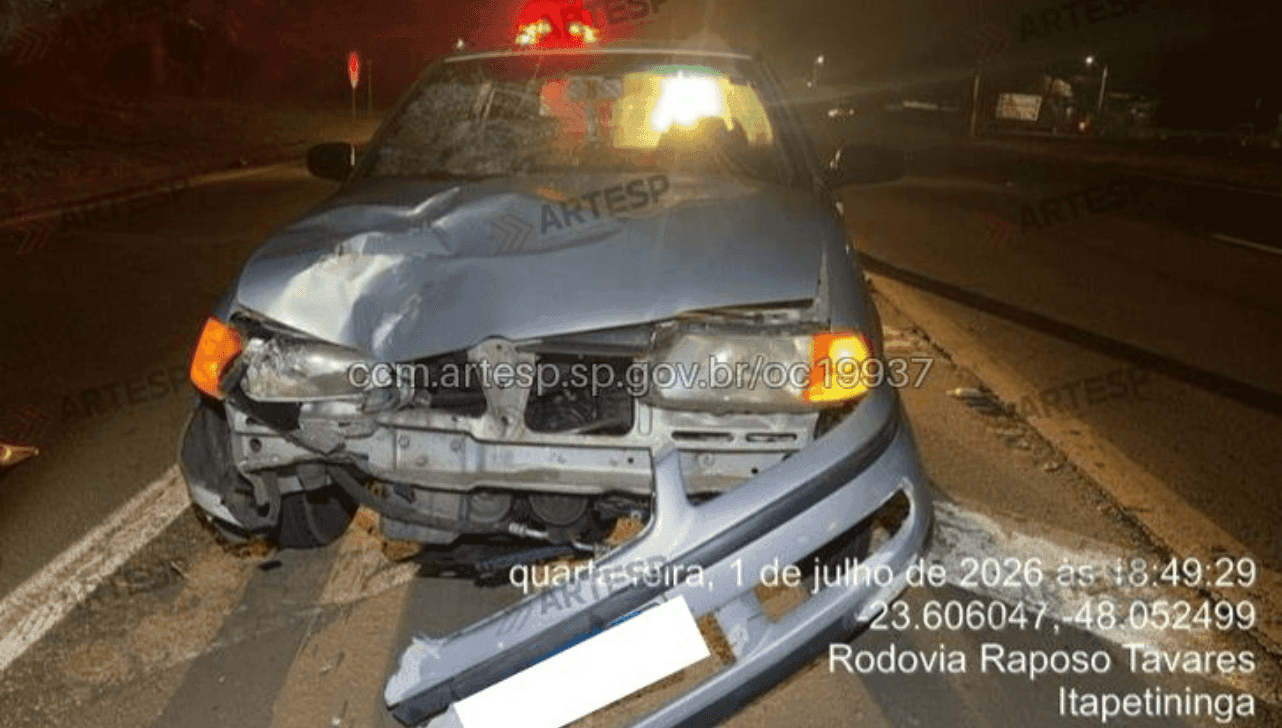 Veículo foi removido para um posto de serviços 
