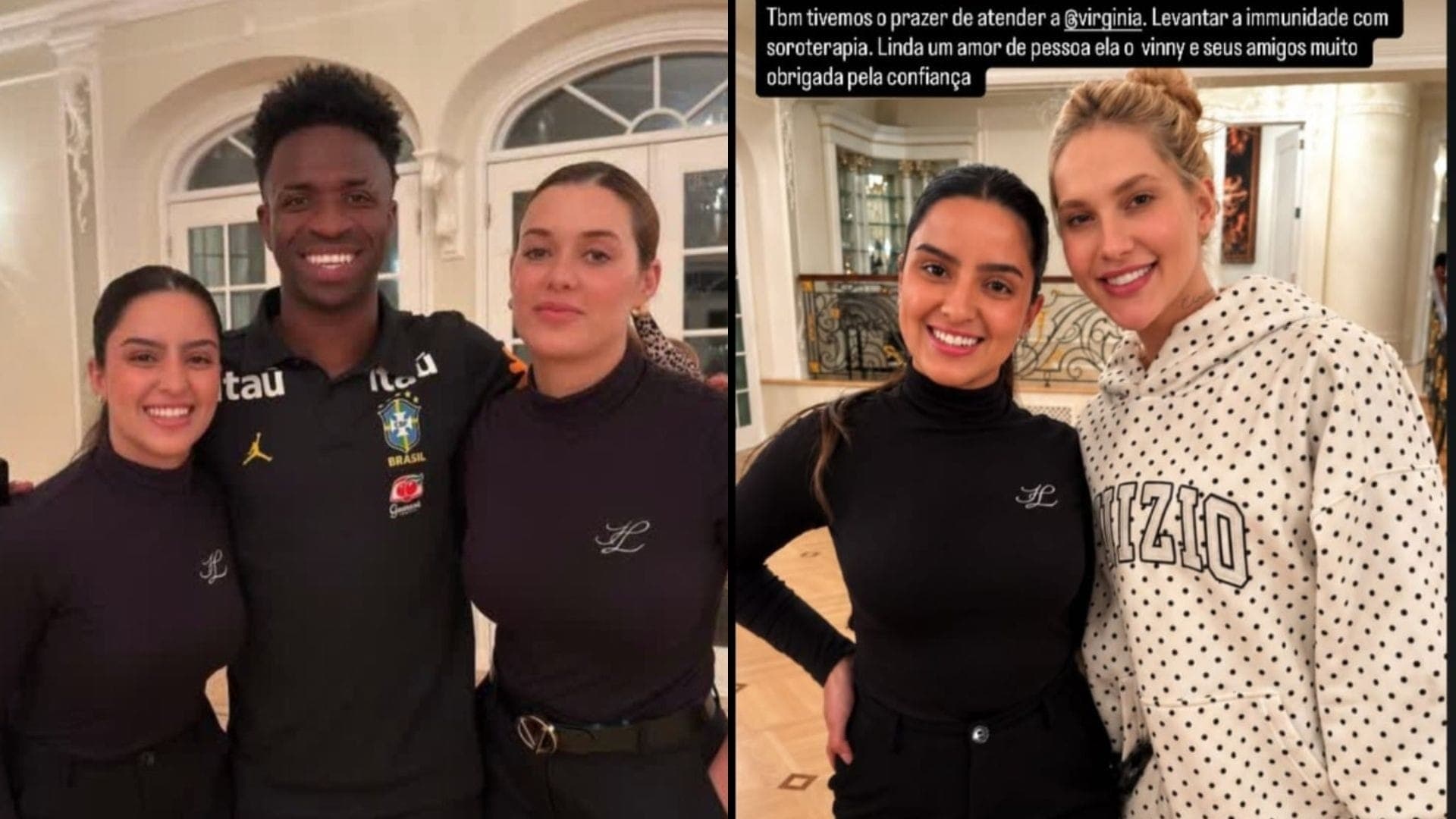 Vini Jr. e Virginia passaram por soroterapia