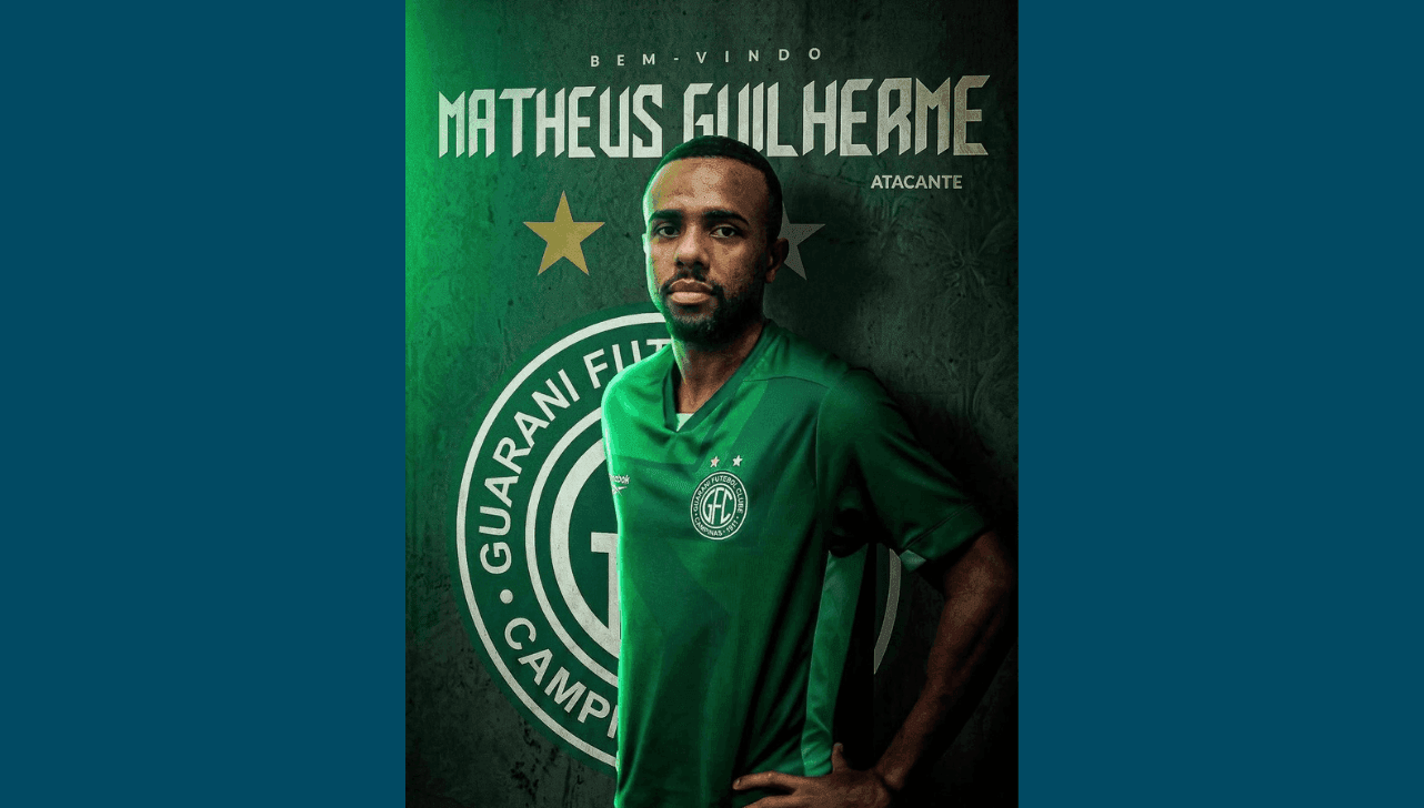 Guarani anuncia a contratação do atacante Matheus Guilherme