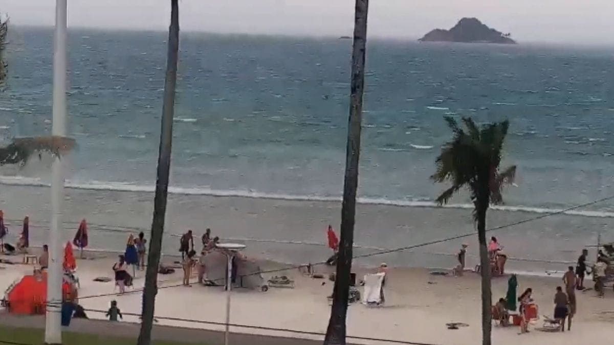 Ventania no litoral de SP
