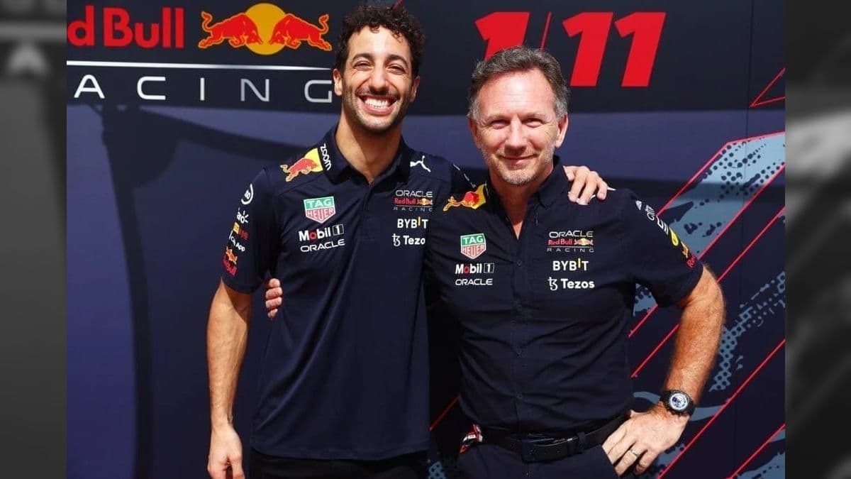 Daniel Ricciardo e Chisrtian Horner