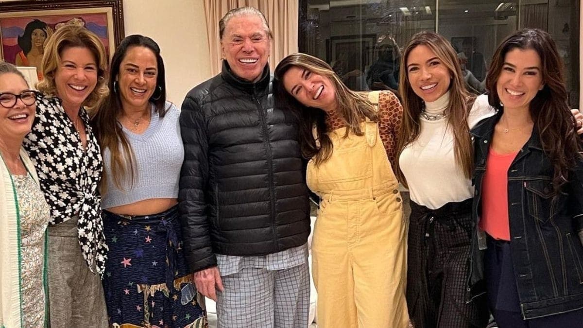 Silvio Santos e filhas 